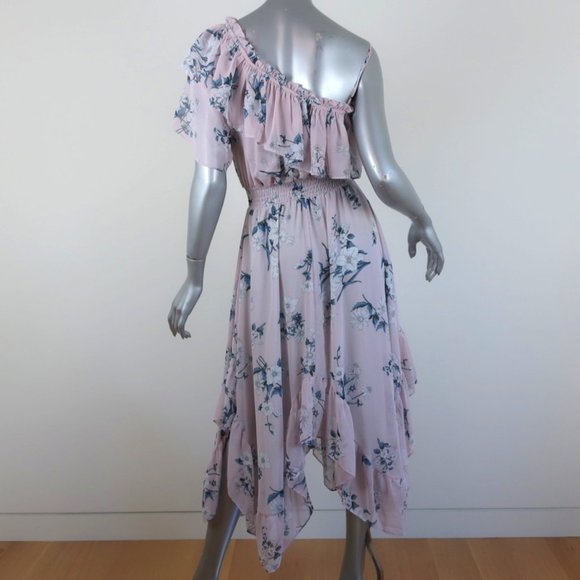 MISA ONE SHOULDER DRESS ALEXANDRA LILAC FLORAL - Picture 5 of 8